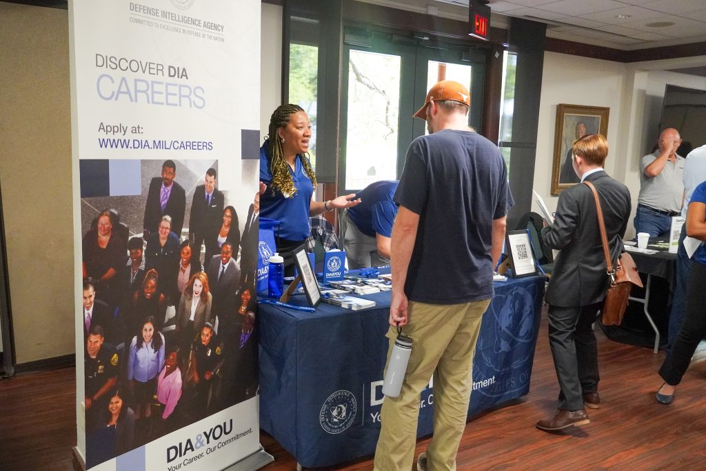 People at the National Security Career Fair